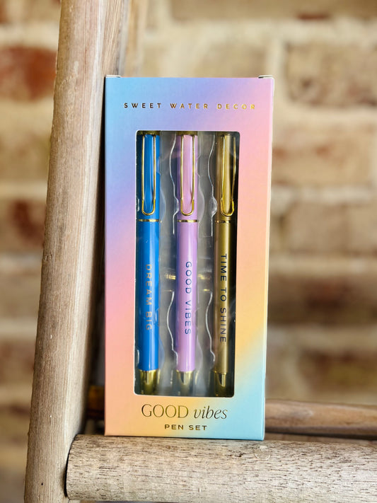Good Vibes Pens - Set of 3