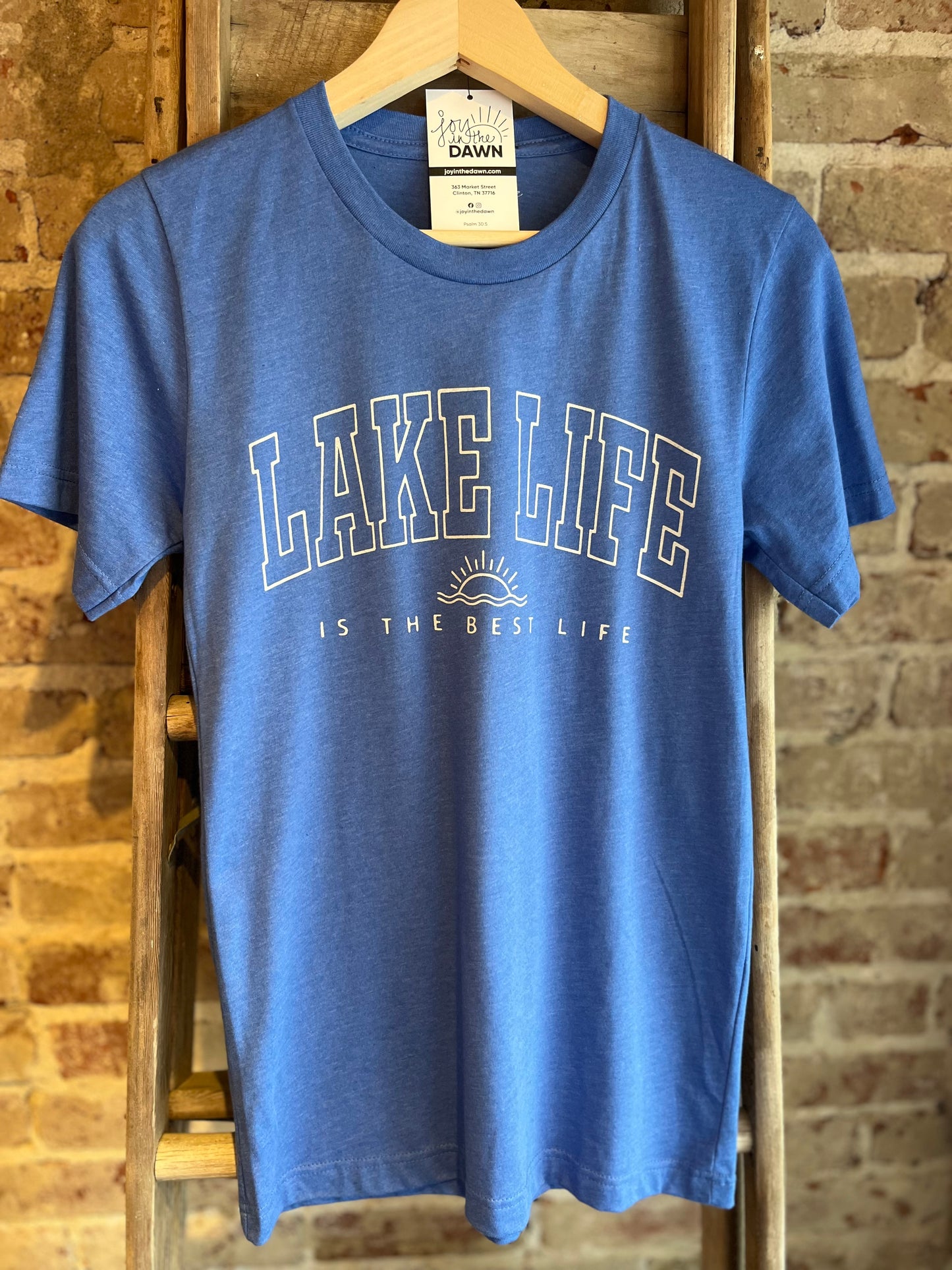 Lake Life is the Best Life Tee- Blue