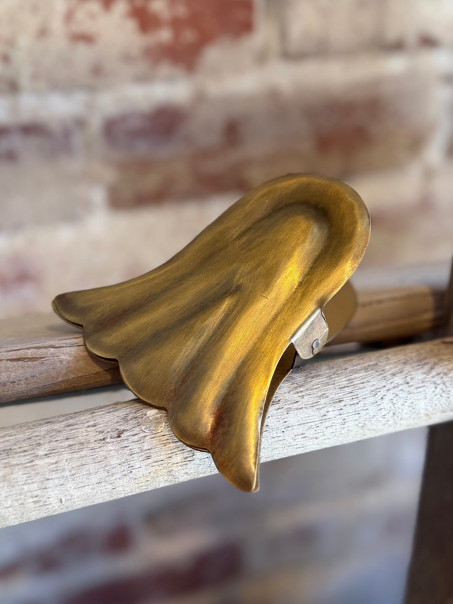 Large Brass Metal Note Clip