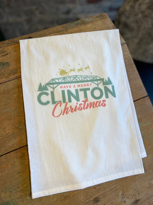 A Clinton Christmas Tea Towel