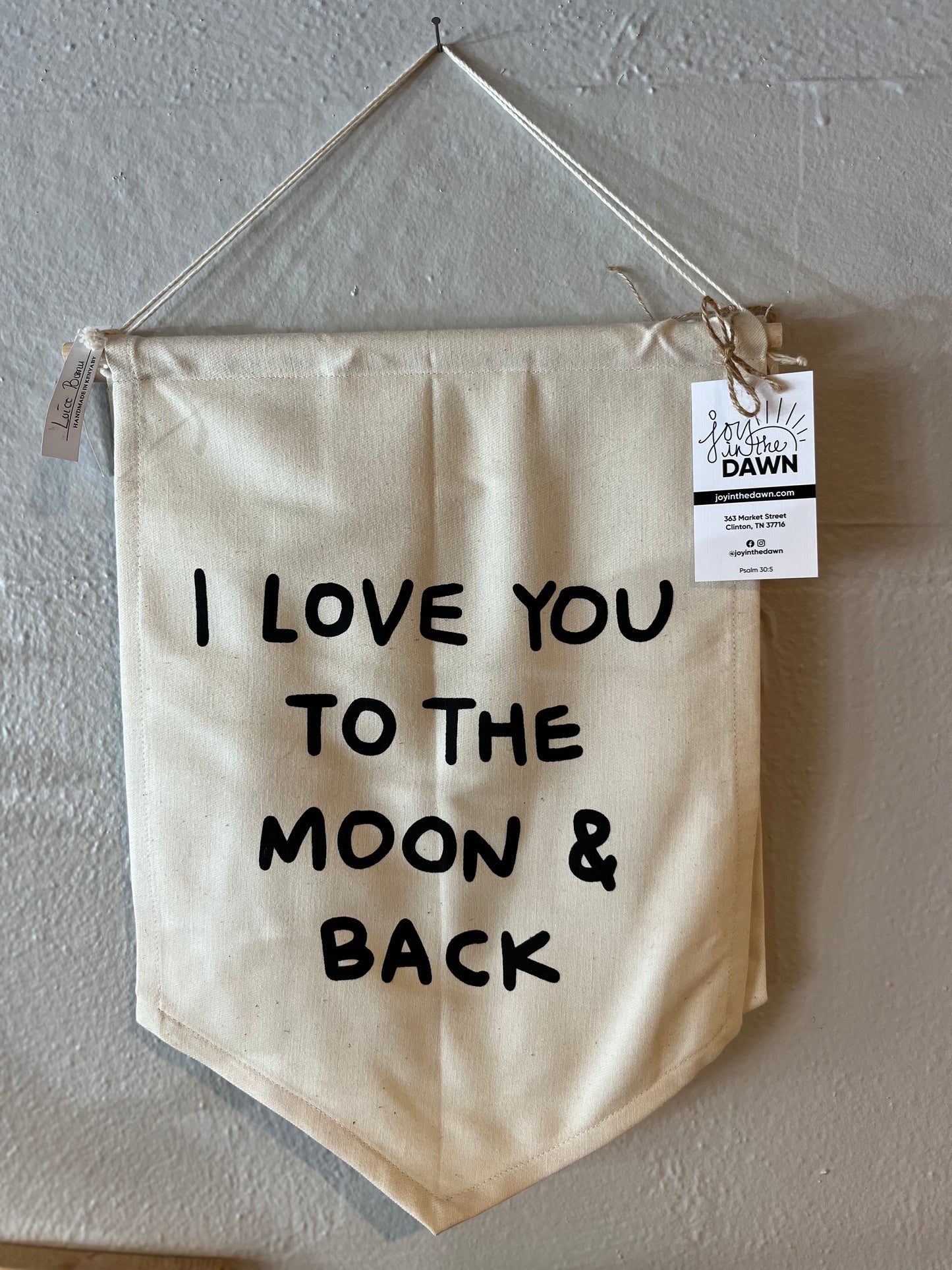To the Moon and Back Hang Sign