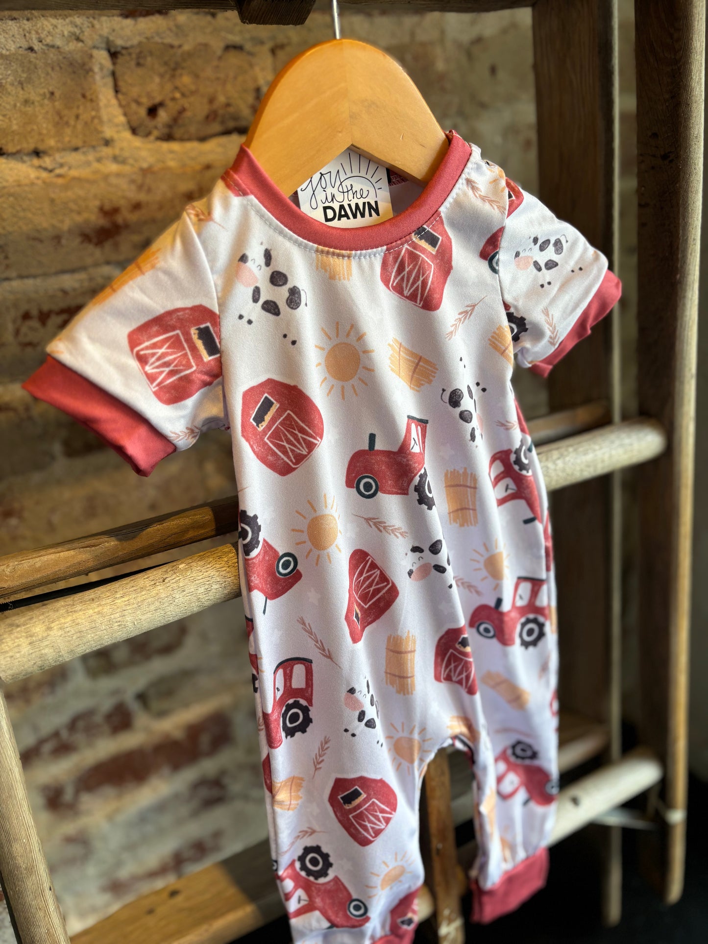 Farm Life Romper- Short Sleeve