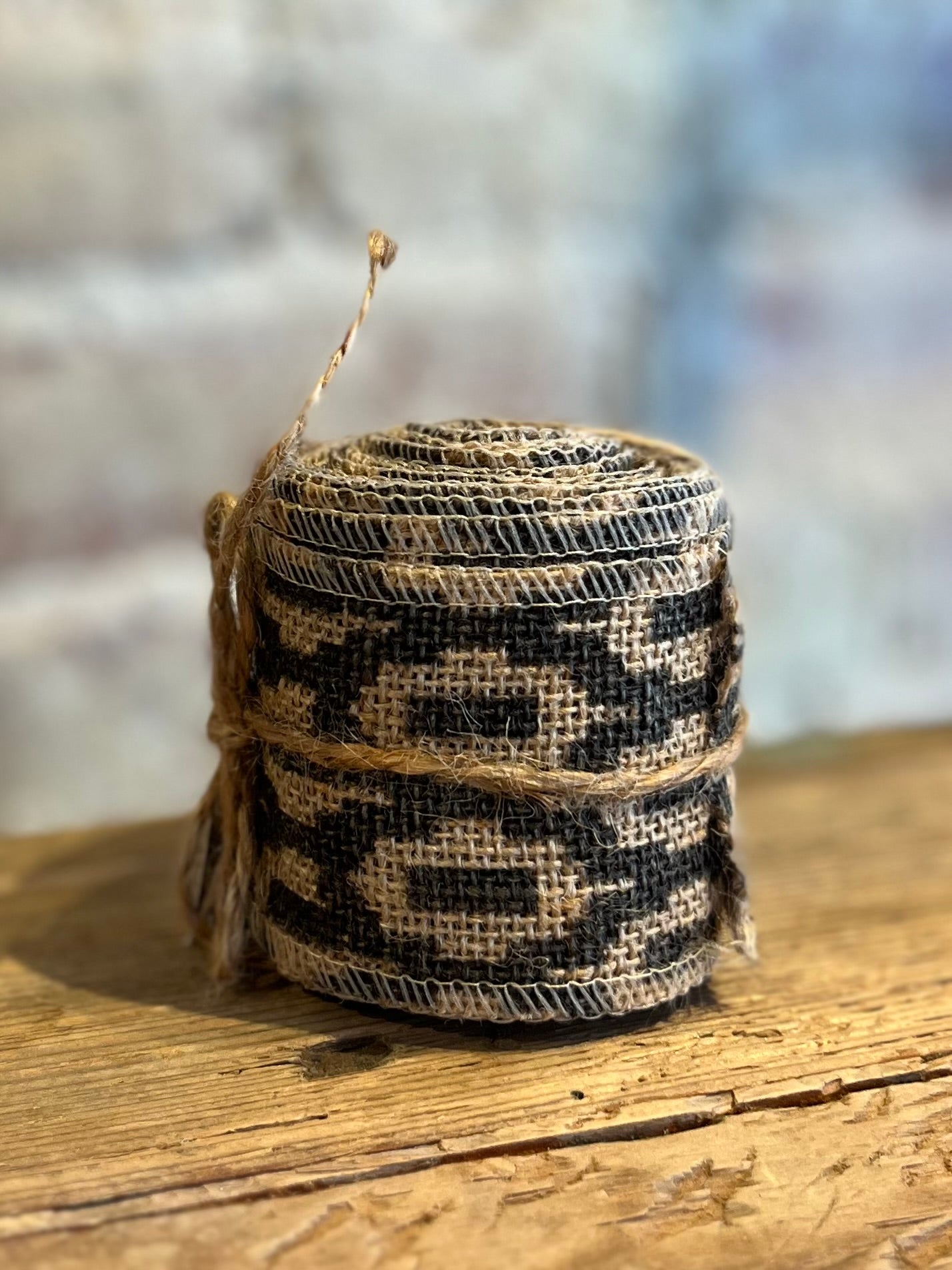 Jute Ribbon- Gray/Natural