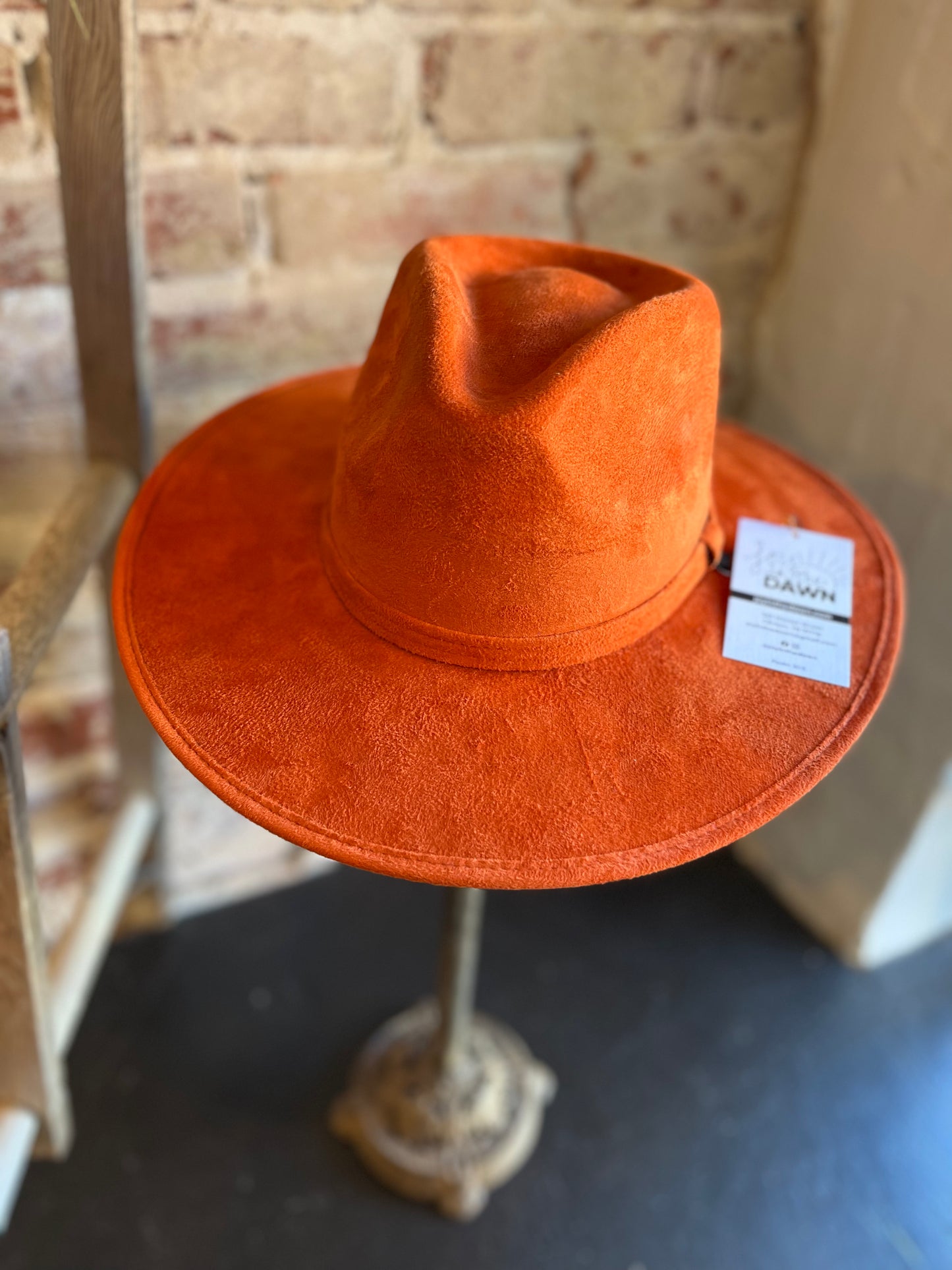 Suede Rancher Hat- Burnt Orange