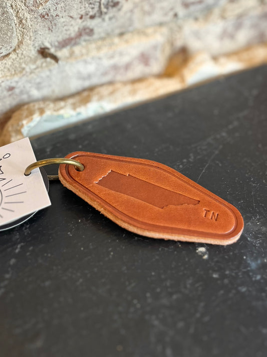 Tennessee Leather Keychain