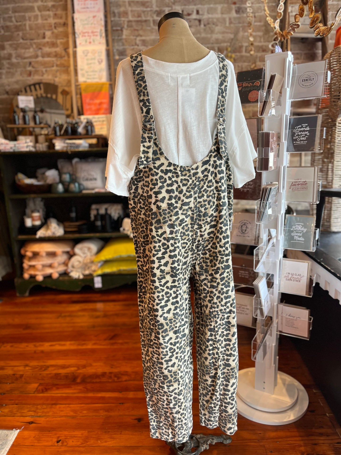 Leopard Print Oversized Overalls