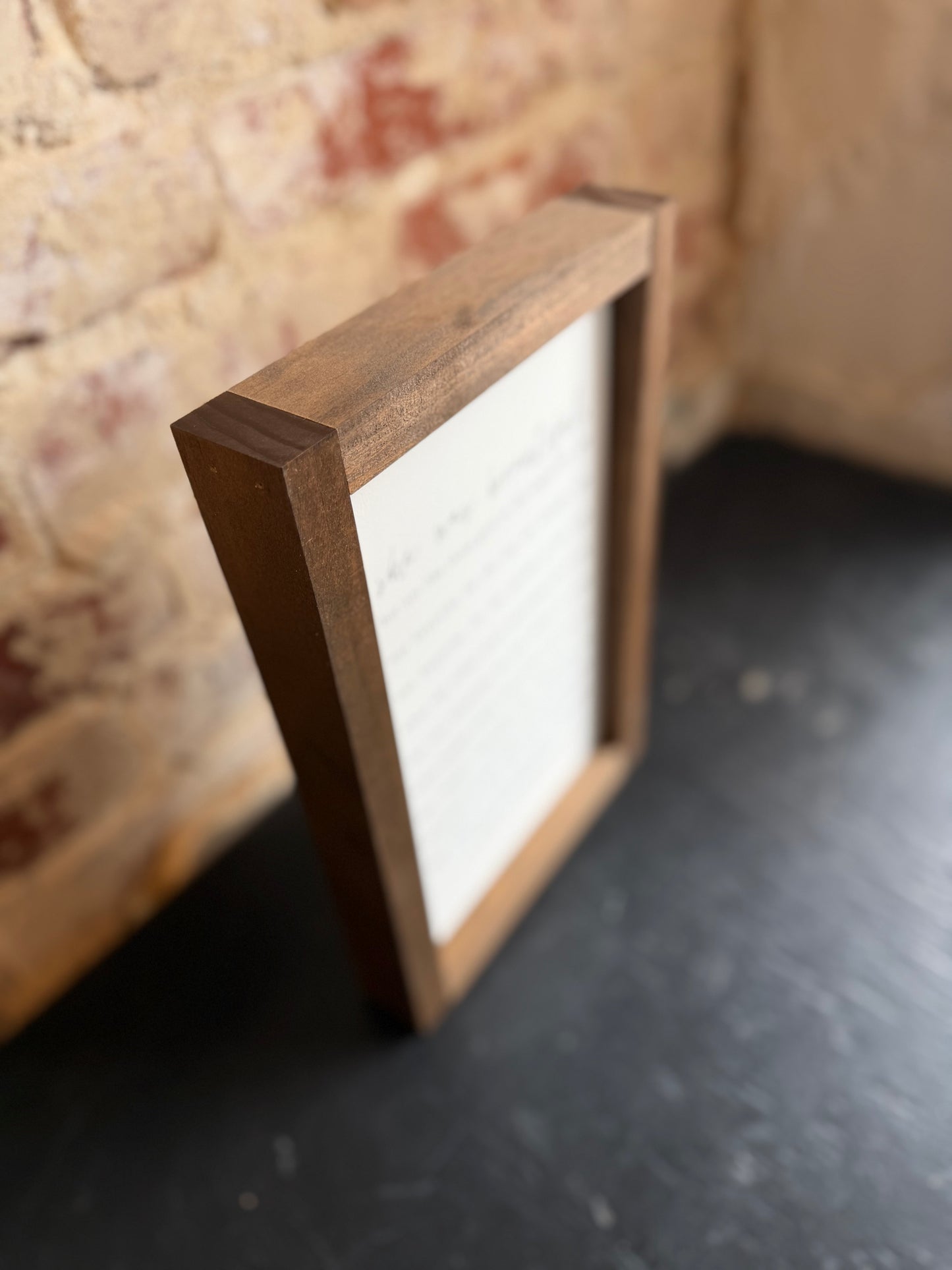 She Was Beautiful Wall Art - 8x12 Dark Walnut