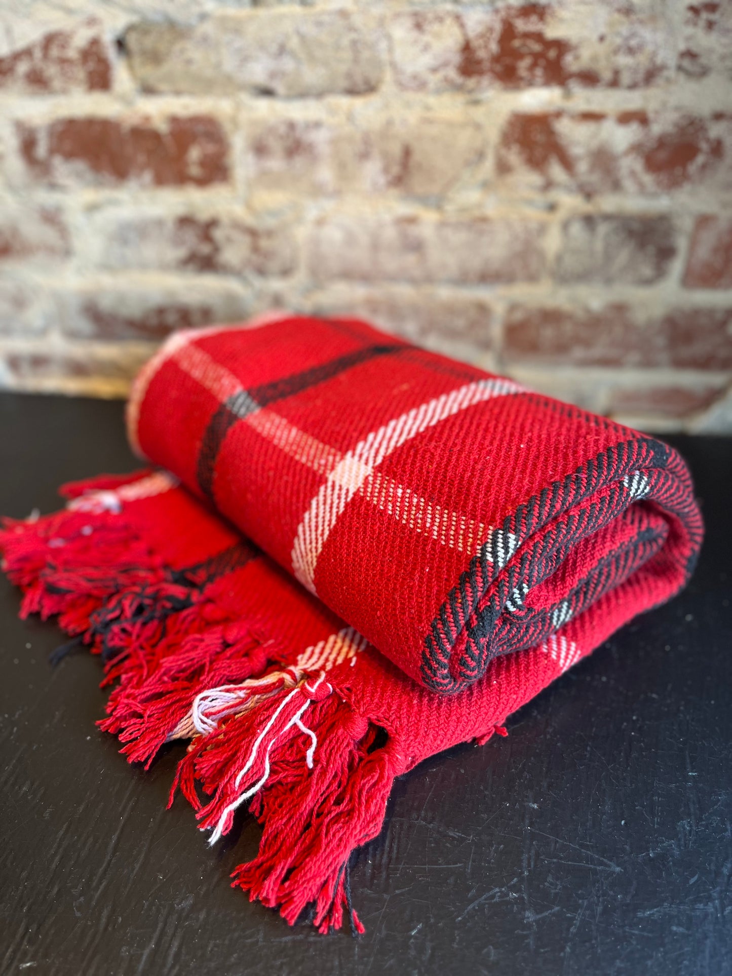 Brushed Cotton Flannel Throw Blanket