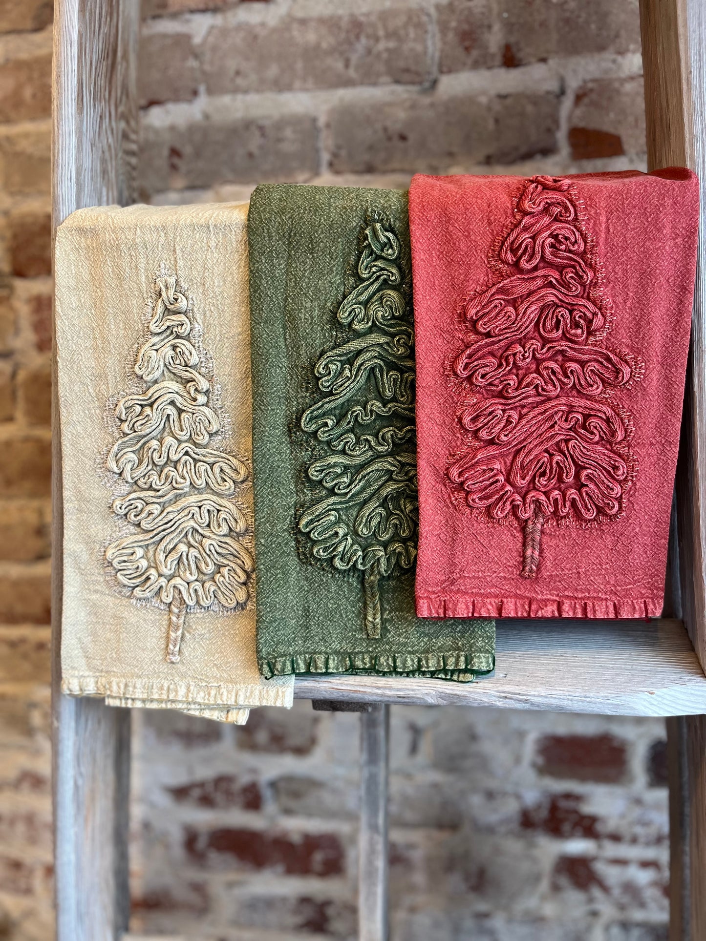 Christmas Tree Tea Towel - Green