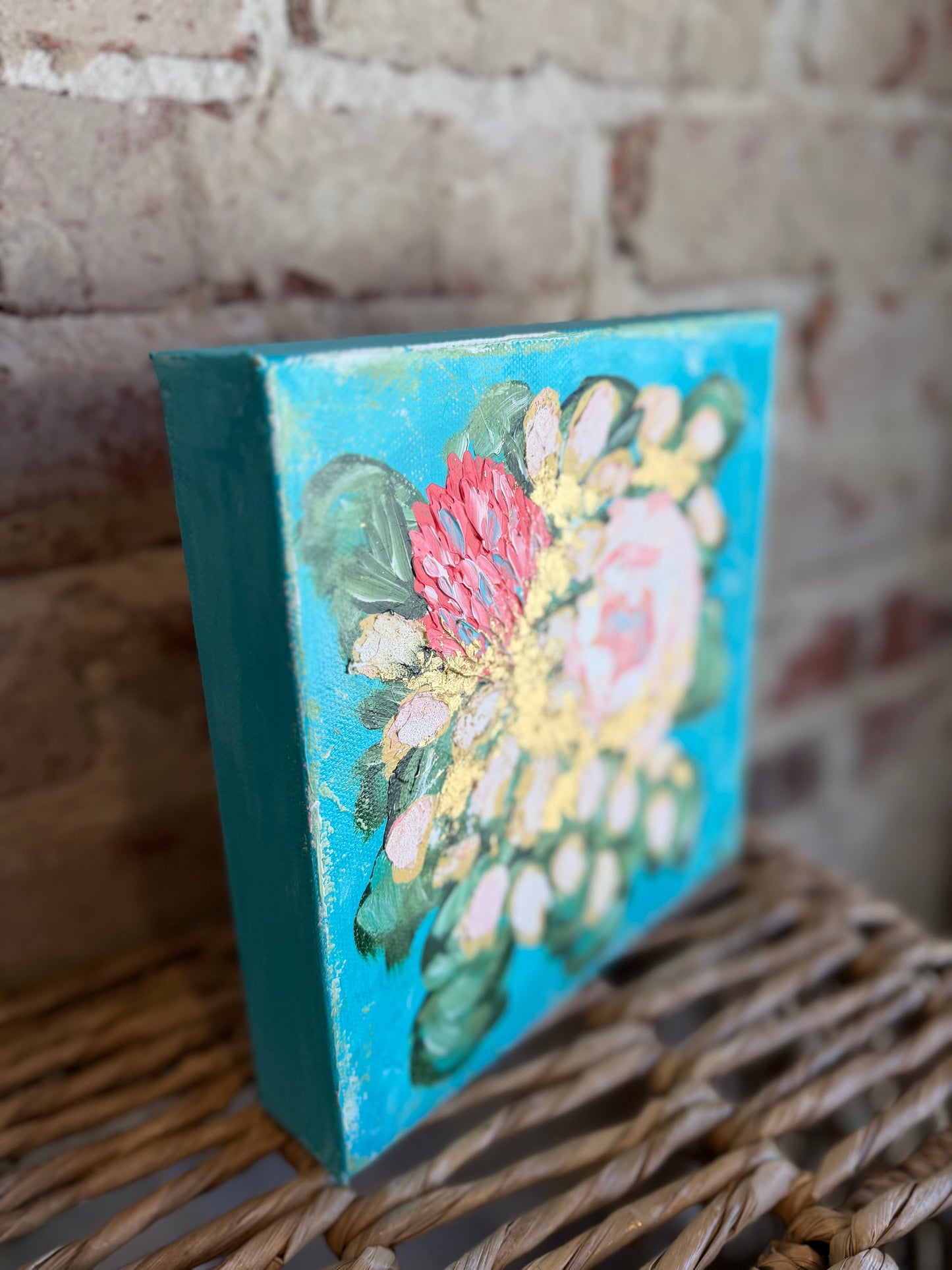 Tropical Lush Canvas - 8x8" Hand Painted