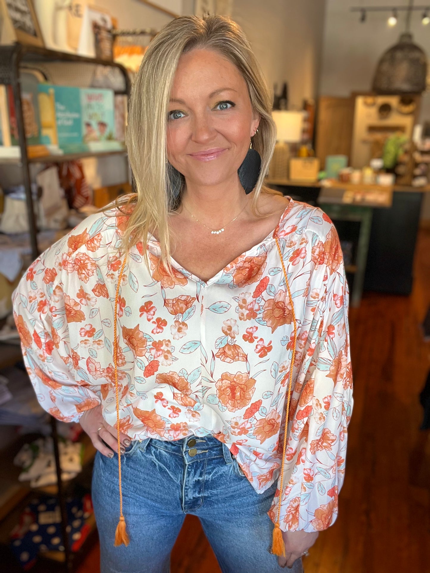 Boho Floral Blouse