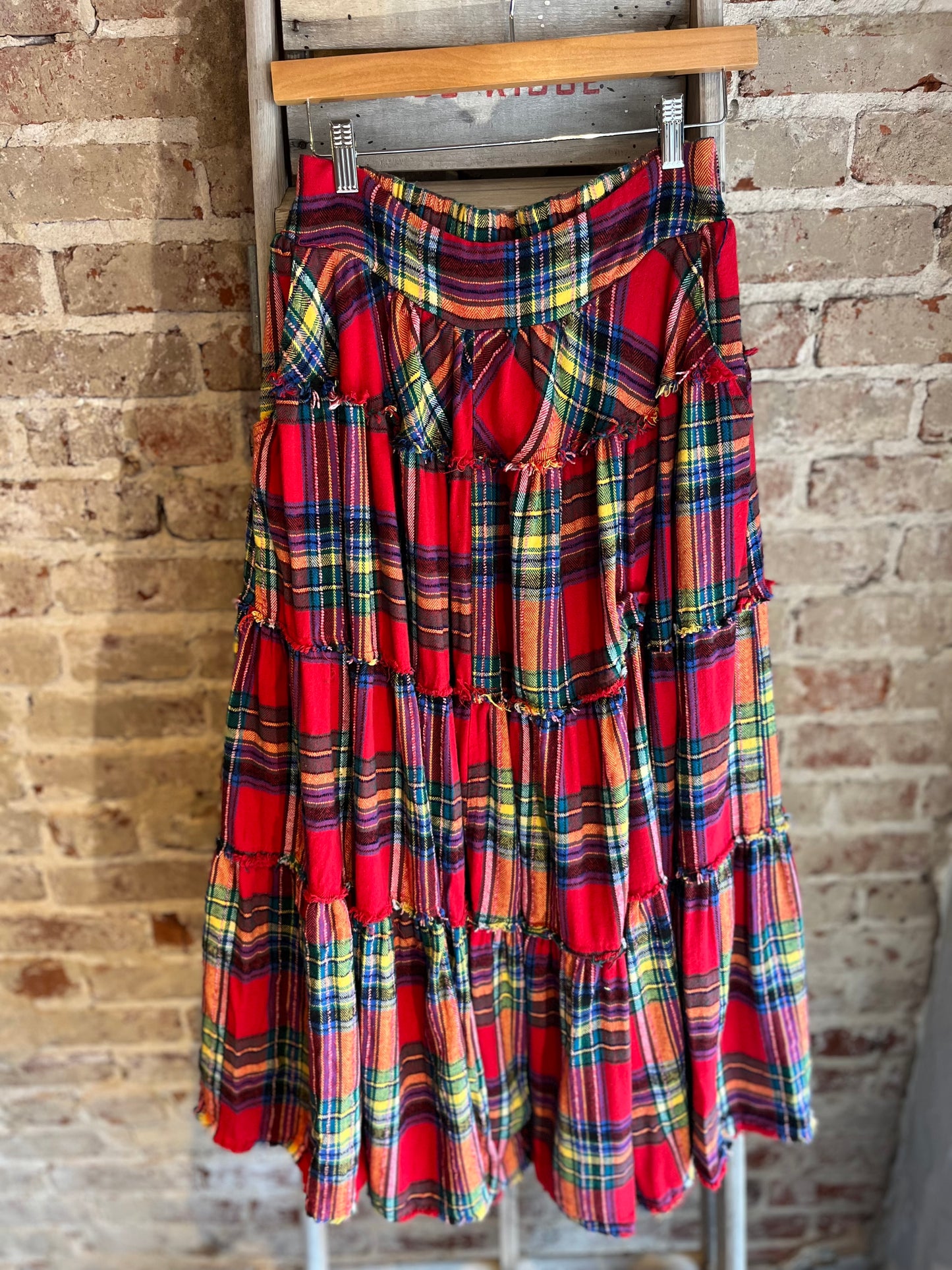 Tis the Season Plaid Maxi Skirt