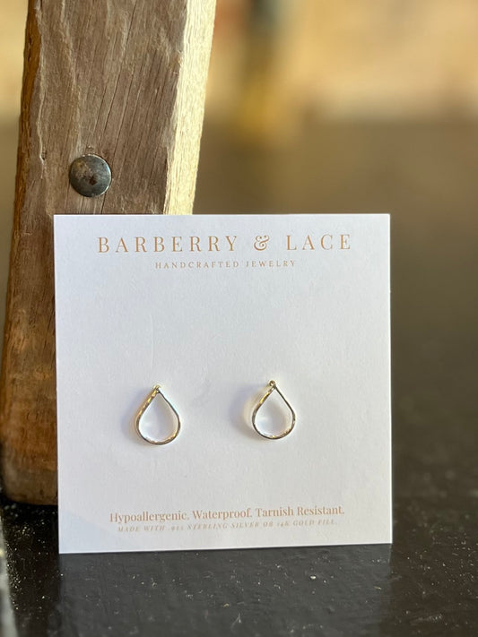 Hammered Teardrop Earring - Sterling Silver