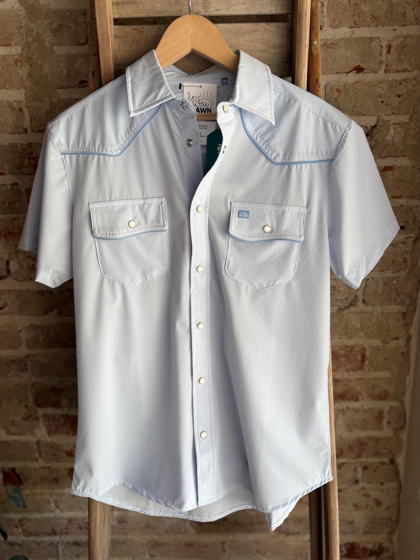 Men’s Pearl Snap Shirt -Blue