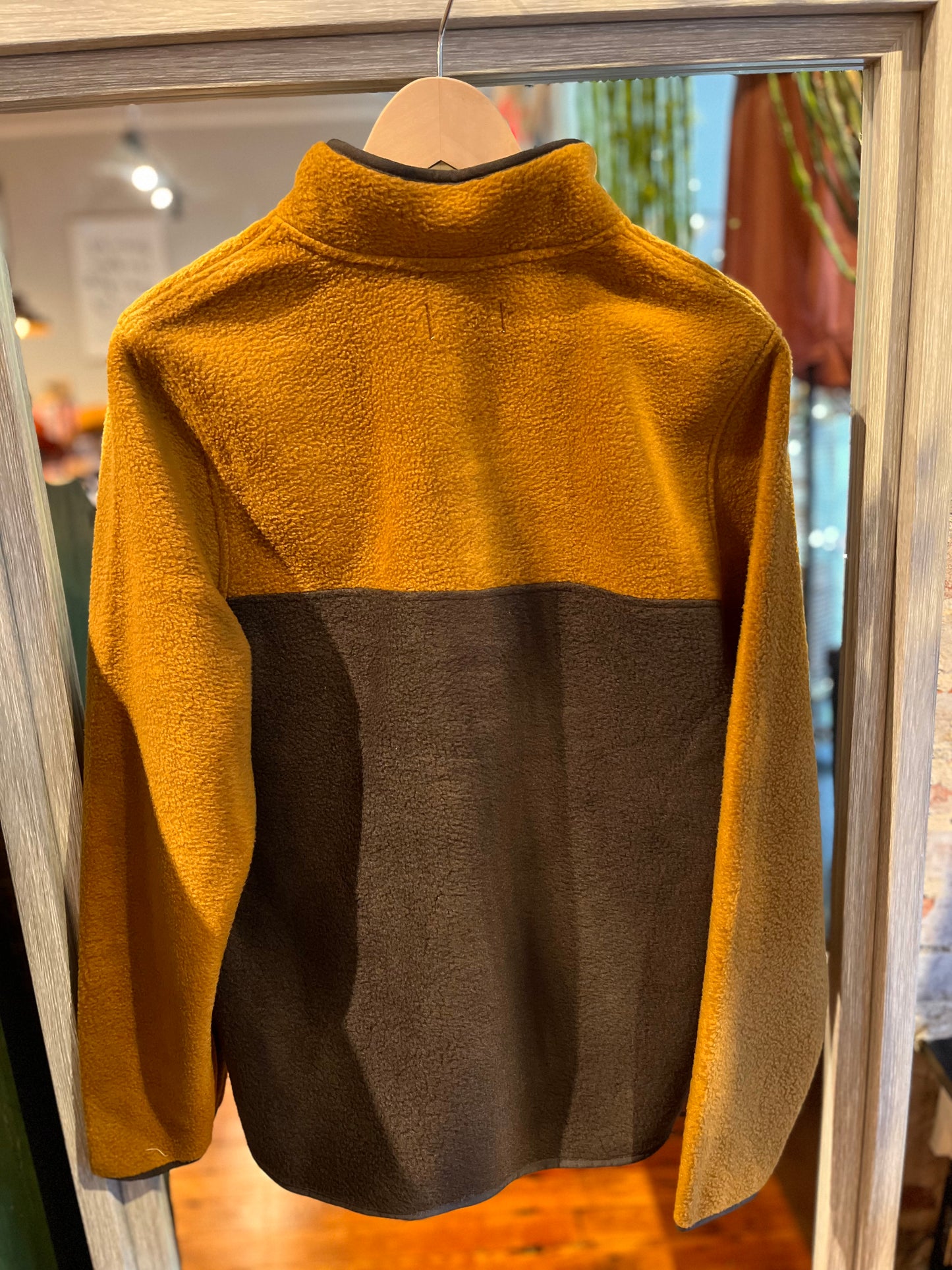 Subzero Heavy Fleece Pullover- Mustard/Brown
