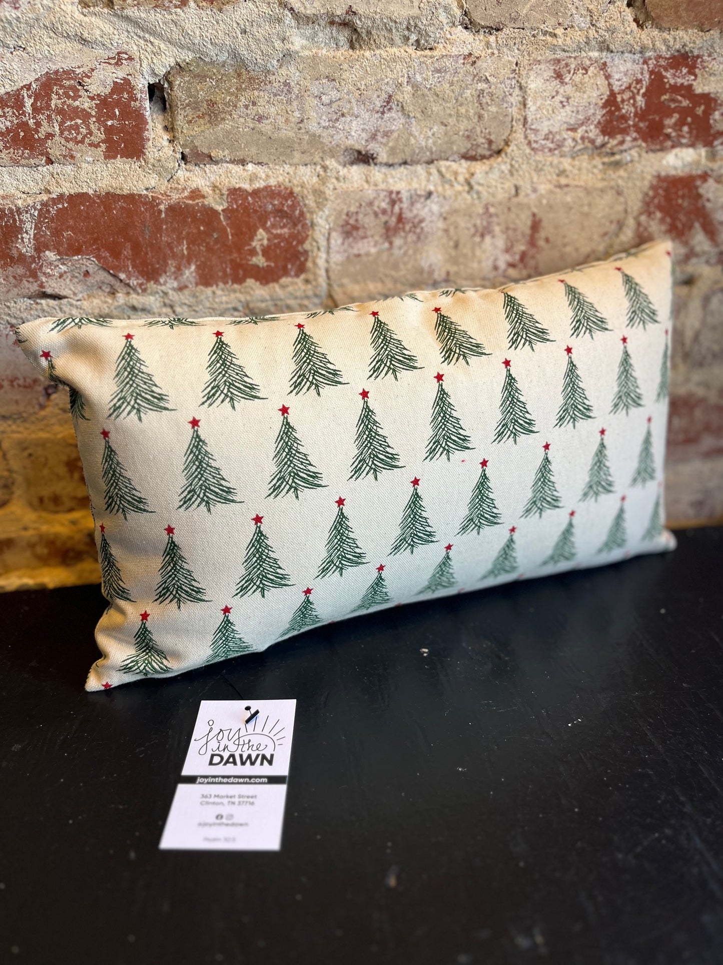 Stonewashed Evergreen Tree Pillow