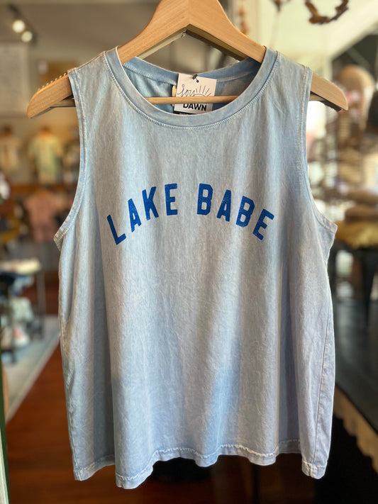 Lake Babe Tank Top- Light Blue
