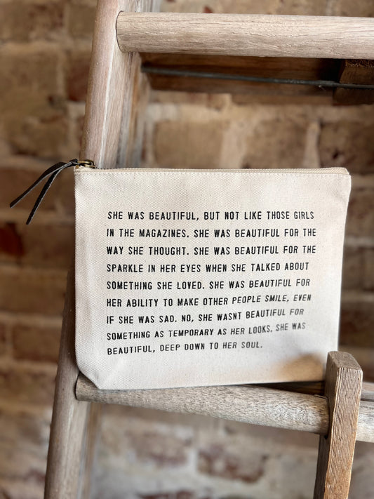 She was Beautiful Zip Pouch
