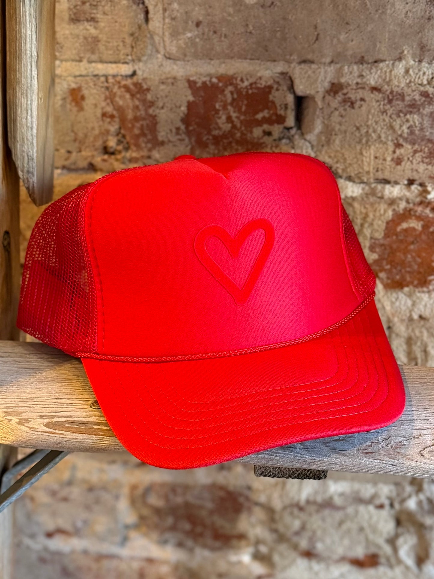 Velvet Heart Trucker- Red