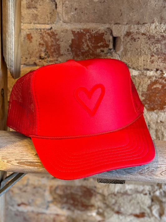 Velvet Heart Trucker- Red