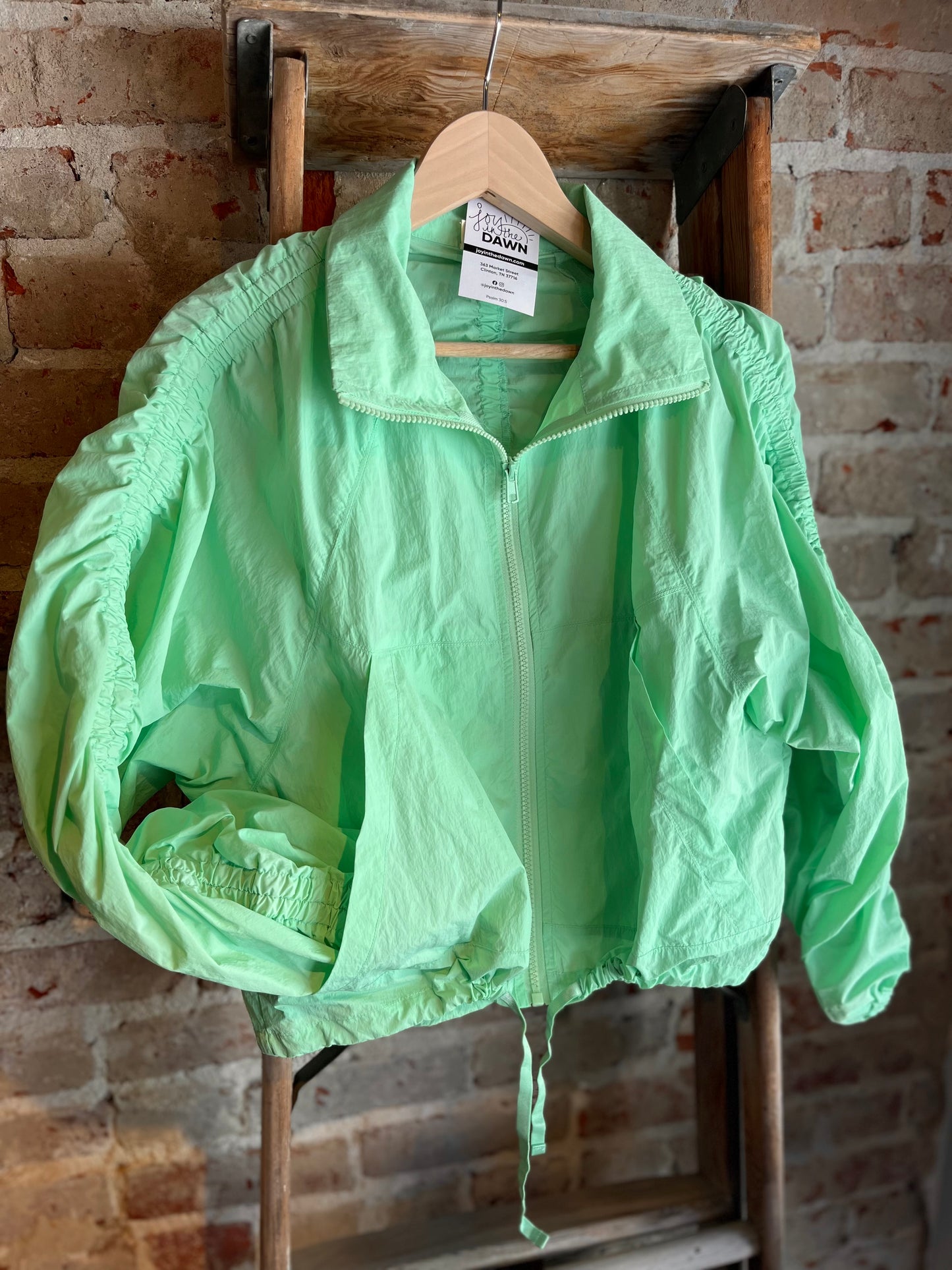 Sporty Windbreaker- Apple Green