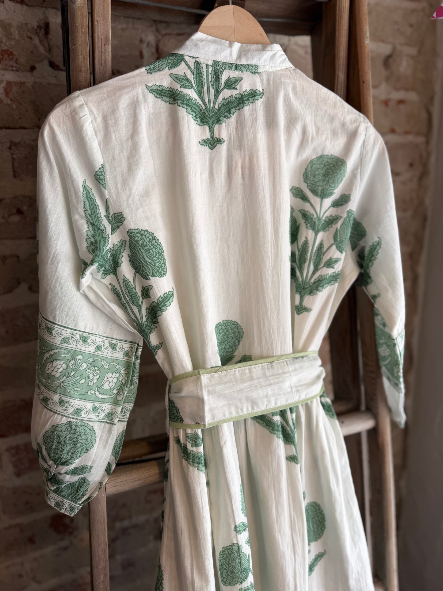 The Frieda Sage Dress- HandDyed/Printed