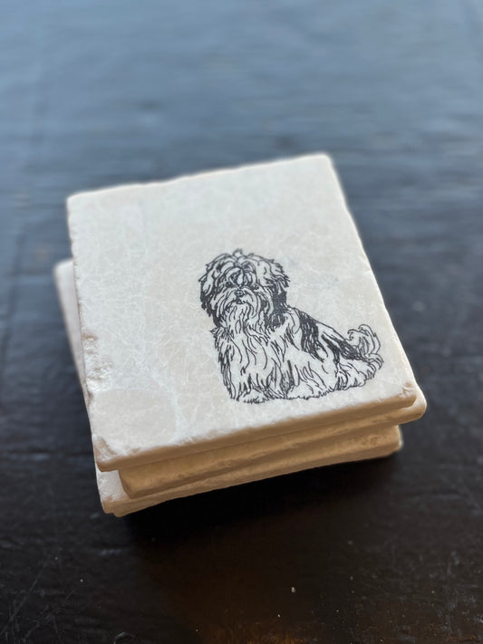 Shih Tzu Marble Coaster