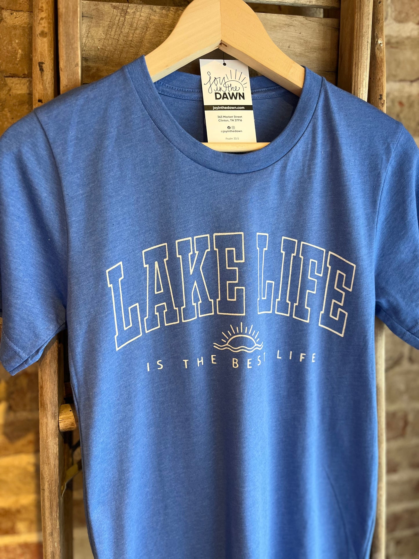 Lake Life is the Best Life Tee- Blue