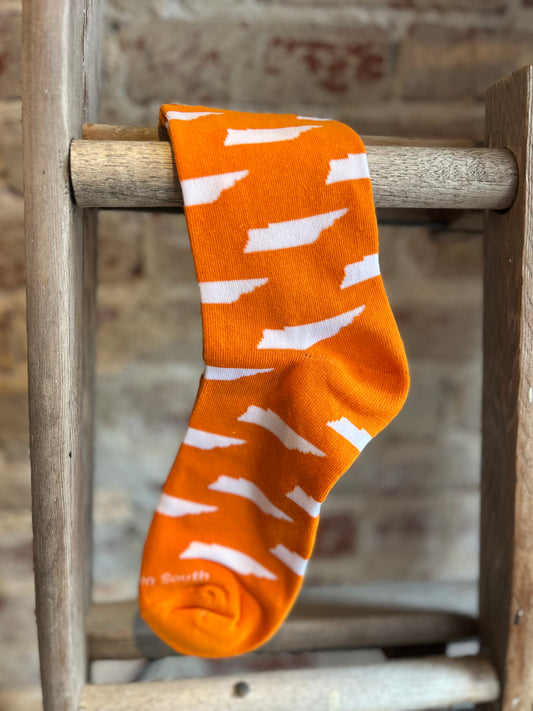 Tennessee State Men's Crew Socks- Orange