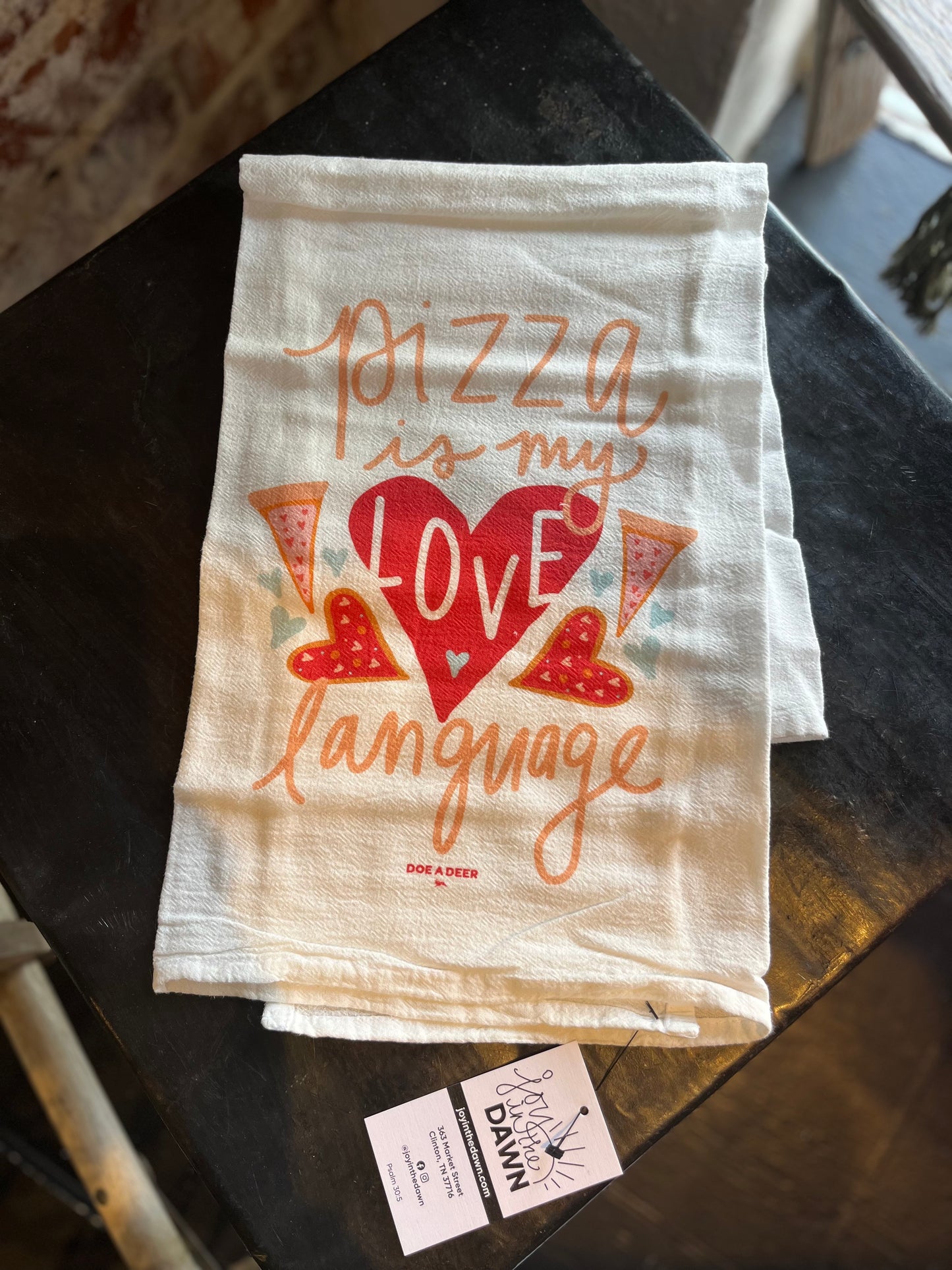Pizza is My Love Language Flour Sack Towel