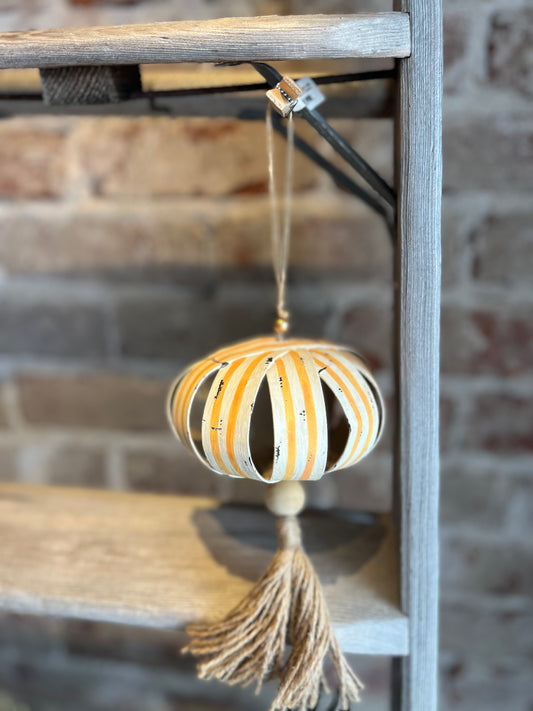 Large Paper Mache Ornament - Yellow