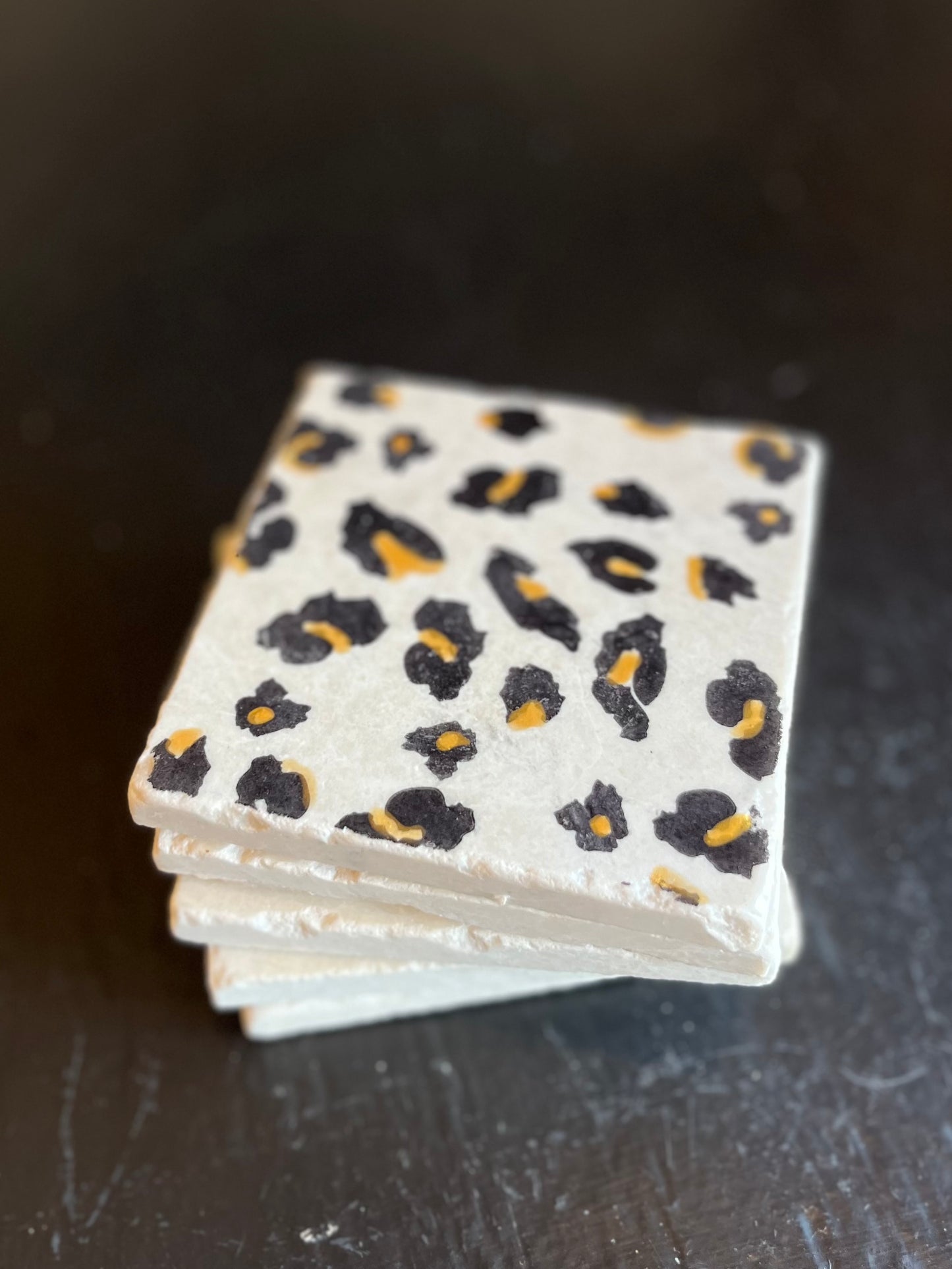 Cheetah Print Marble Coaster