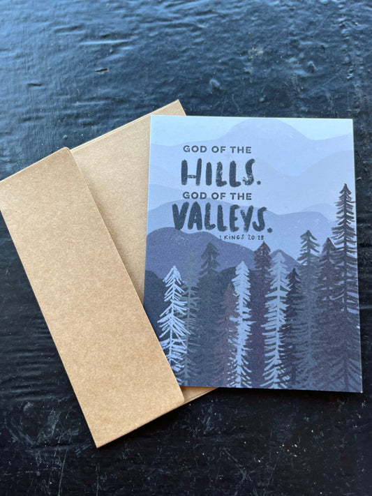 Hills and Valleys Greeting Card