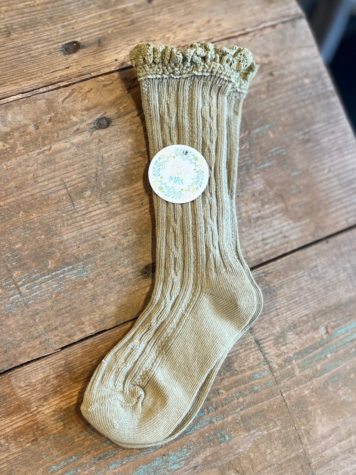 Olive Lace Sock - Toddler/Youth