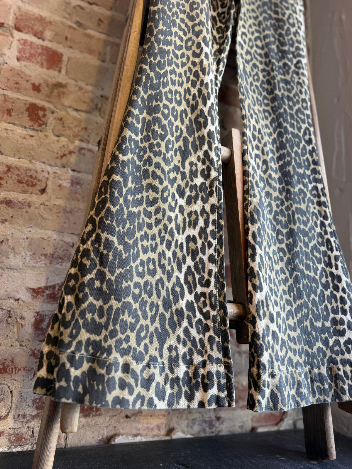 Denim Leopard Jumpsuit