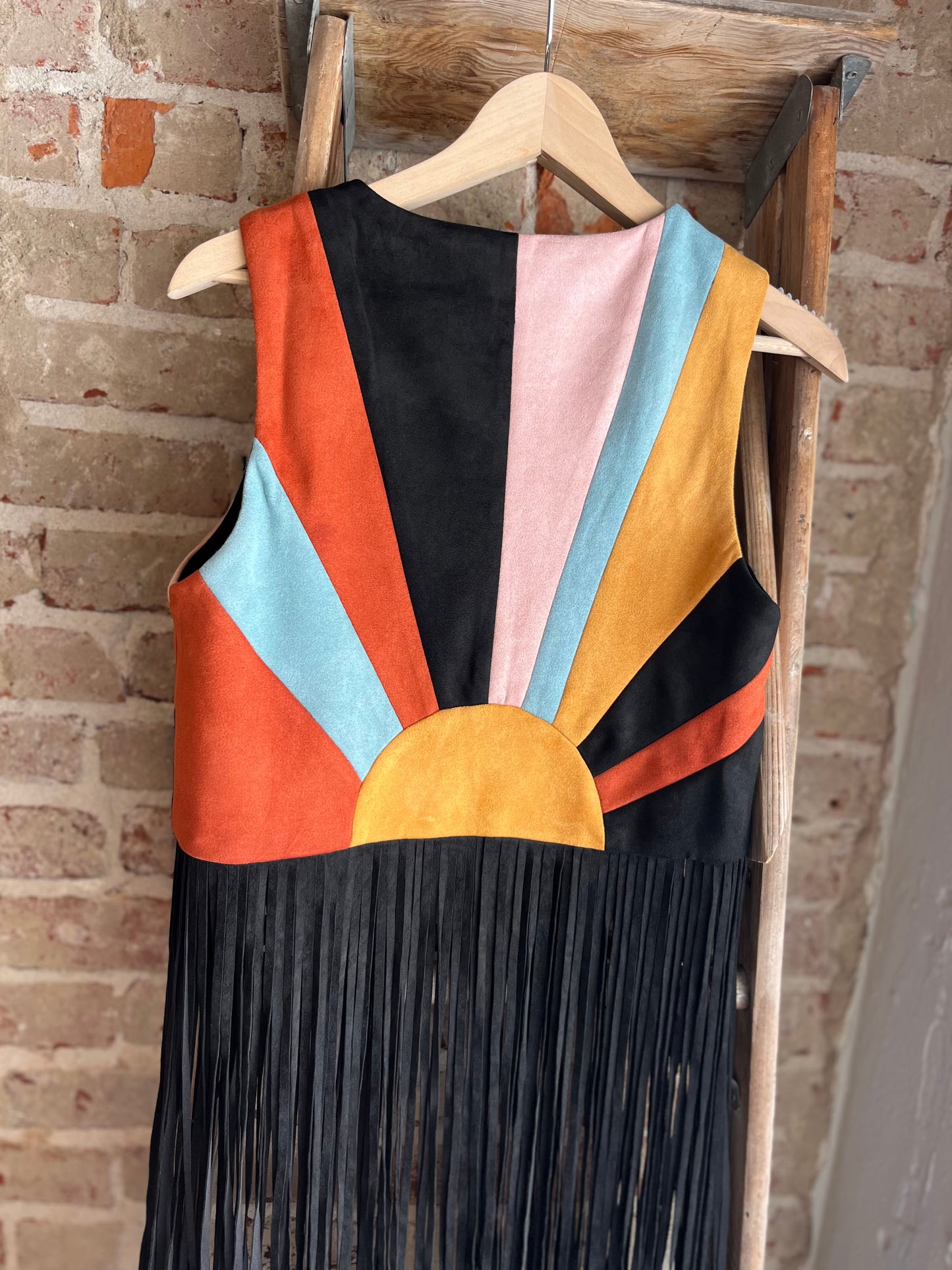 Sunrise Suede Fringe Vest