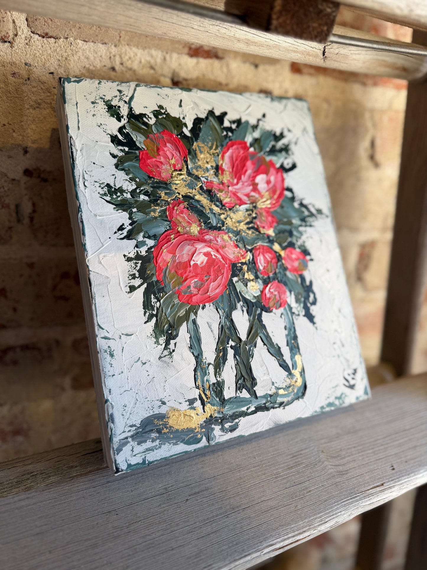 Joyful Pinks Canvas - Handpainted