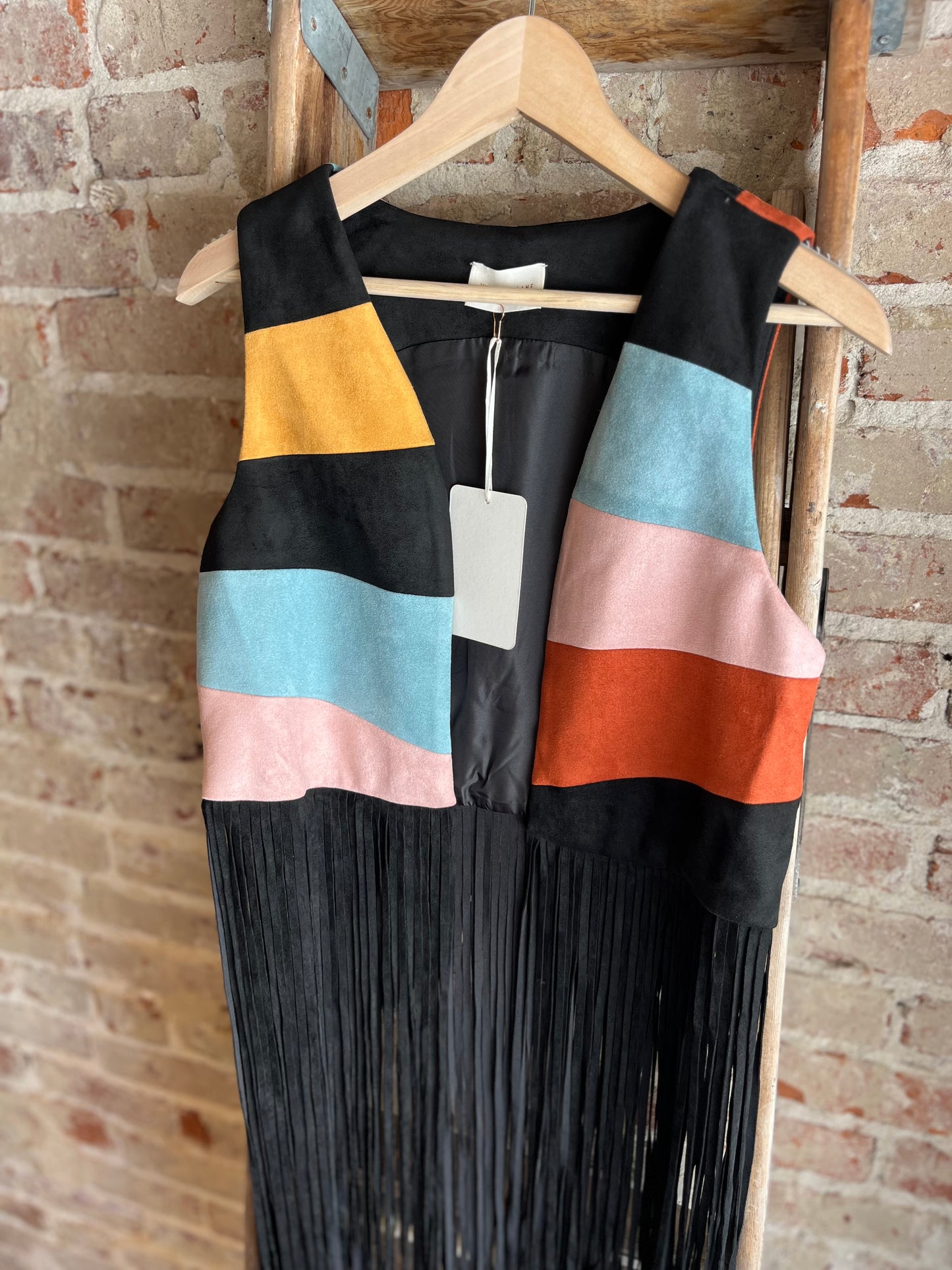 Sunrise Suede Fringe Vest
