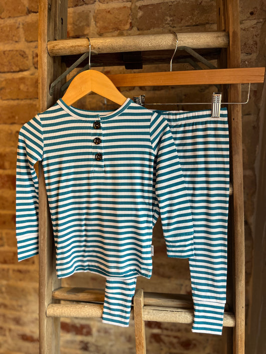 Cooper Blue Striped Pajamas - Toddler/Youth