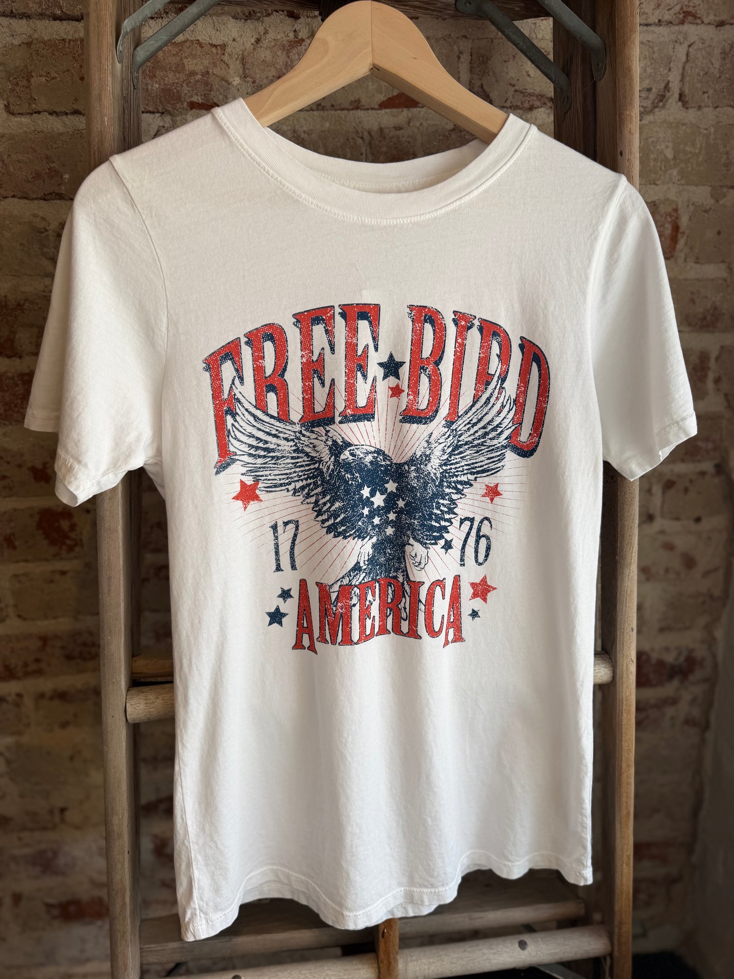Free Bird Americana Tee - White