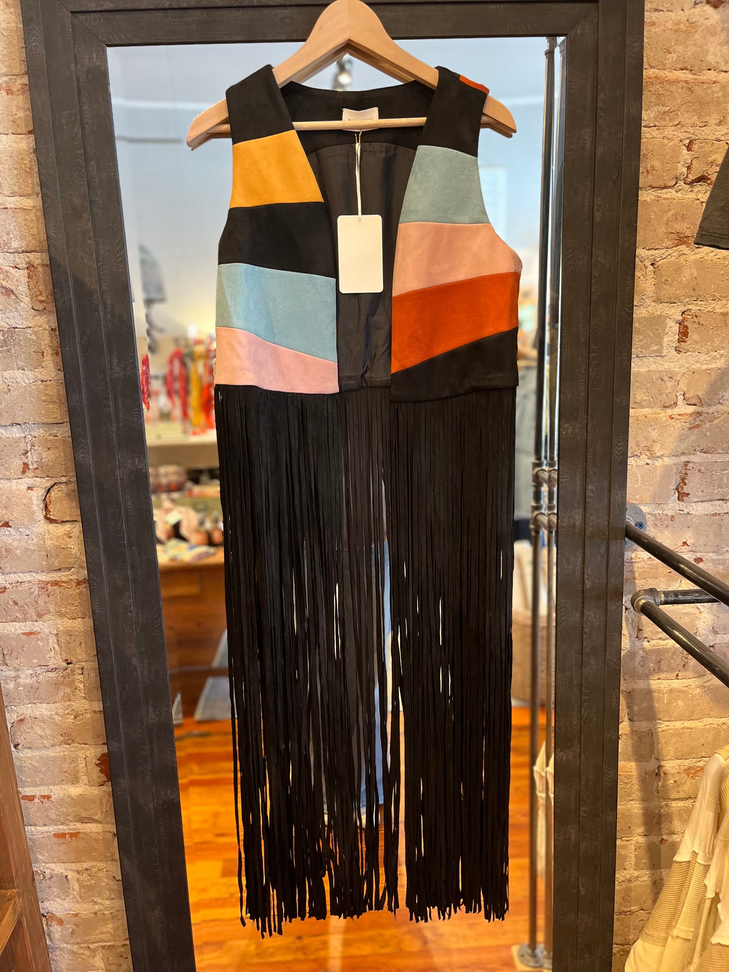 Sunrise Suede Fringe Vest
