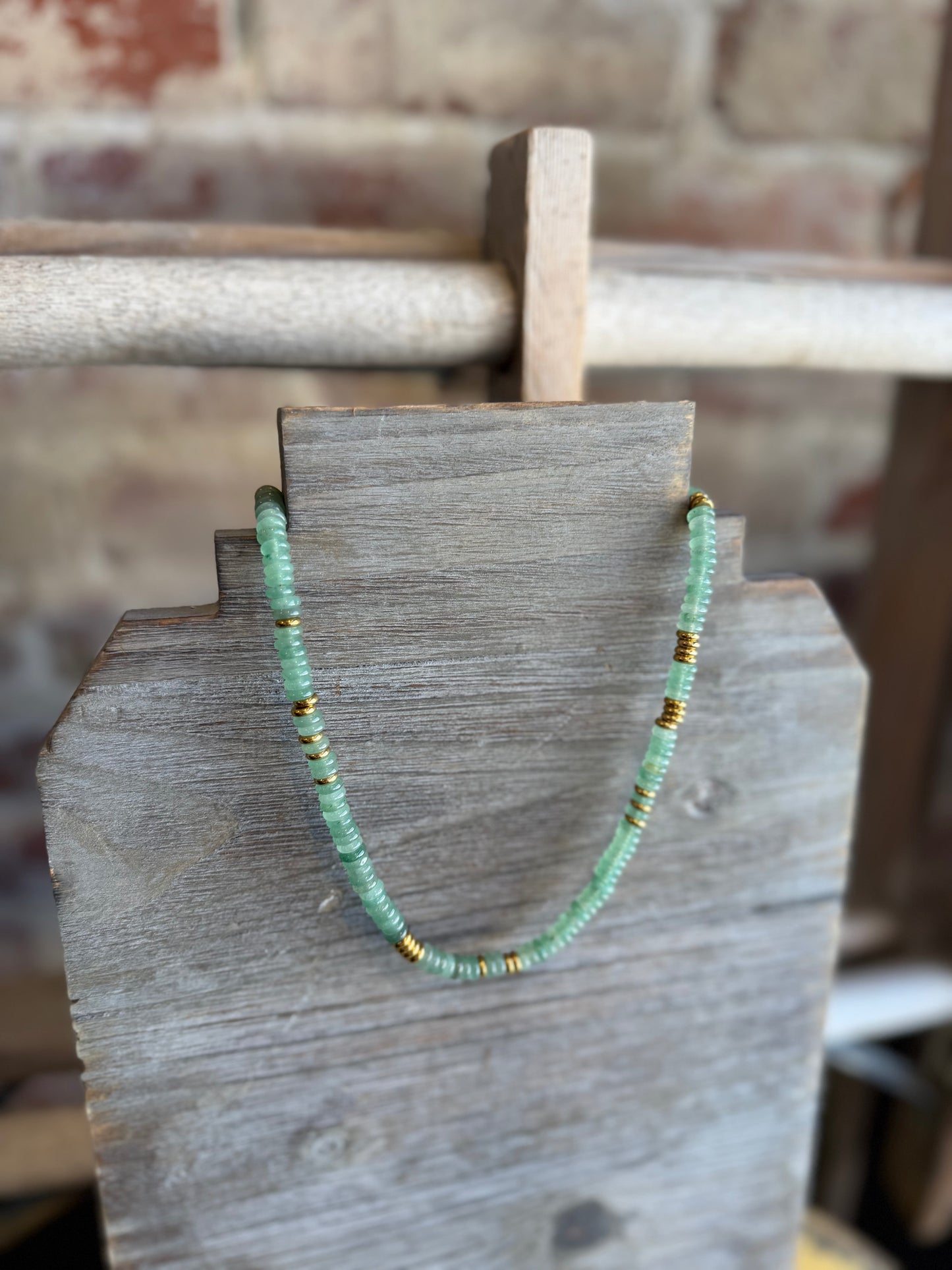 Aqua Stone Beaded Necklace