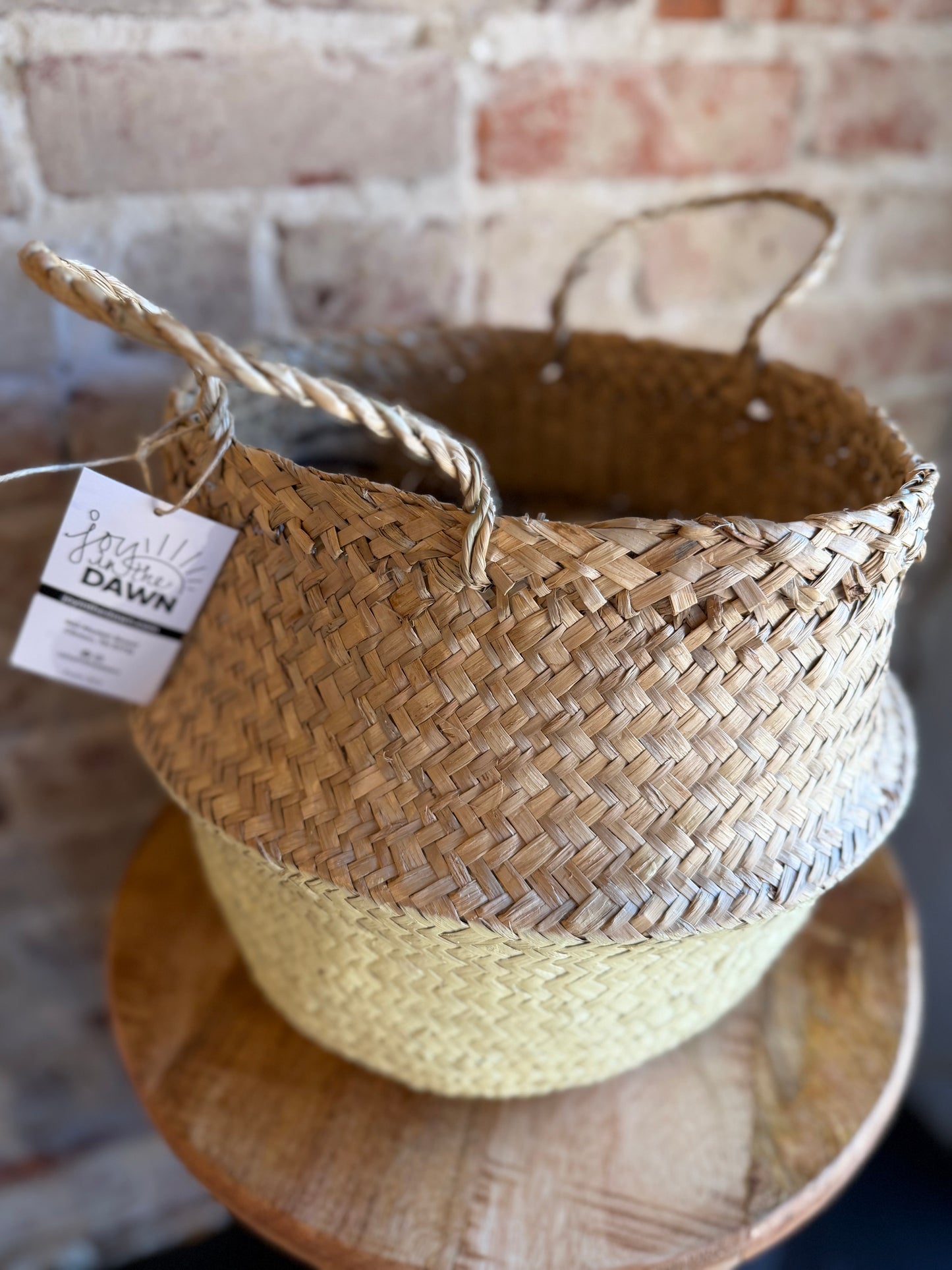 Dipped Seagrass Belly Basket
