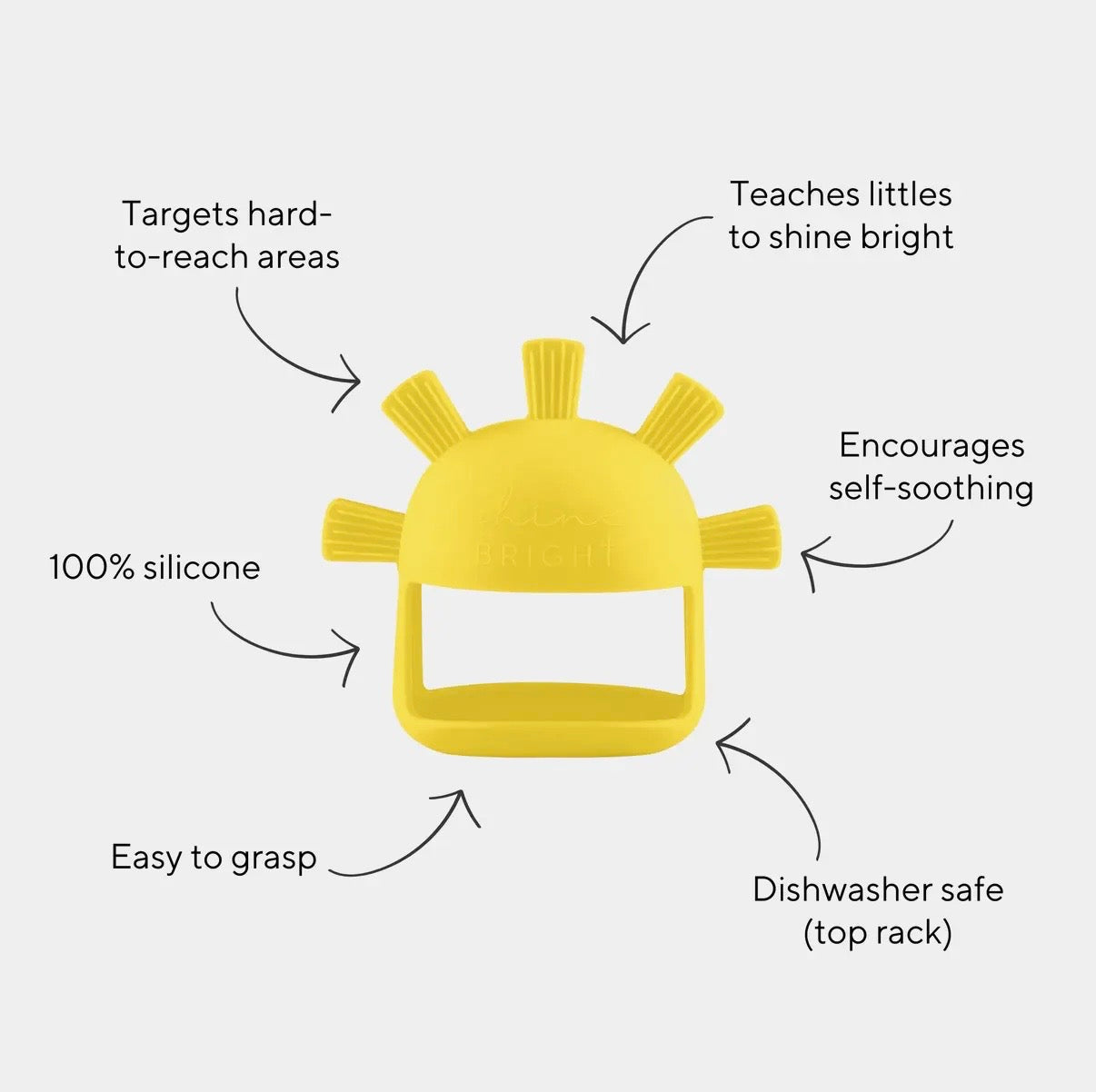 Shine Bright Teething Mitt - Yellow