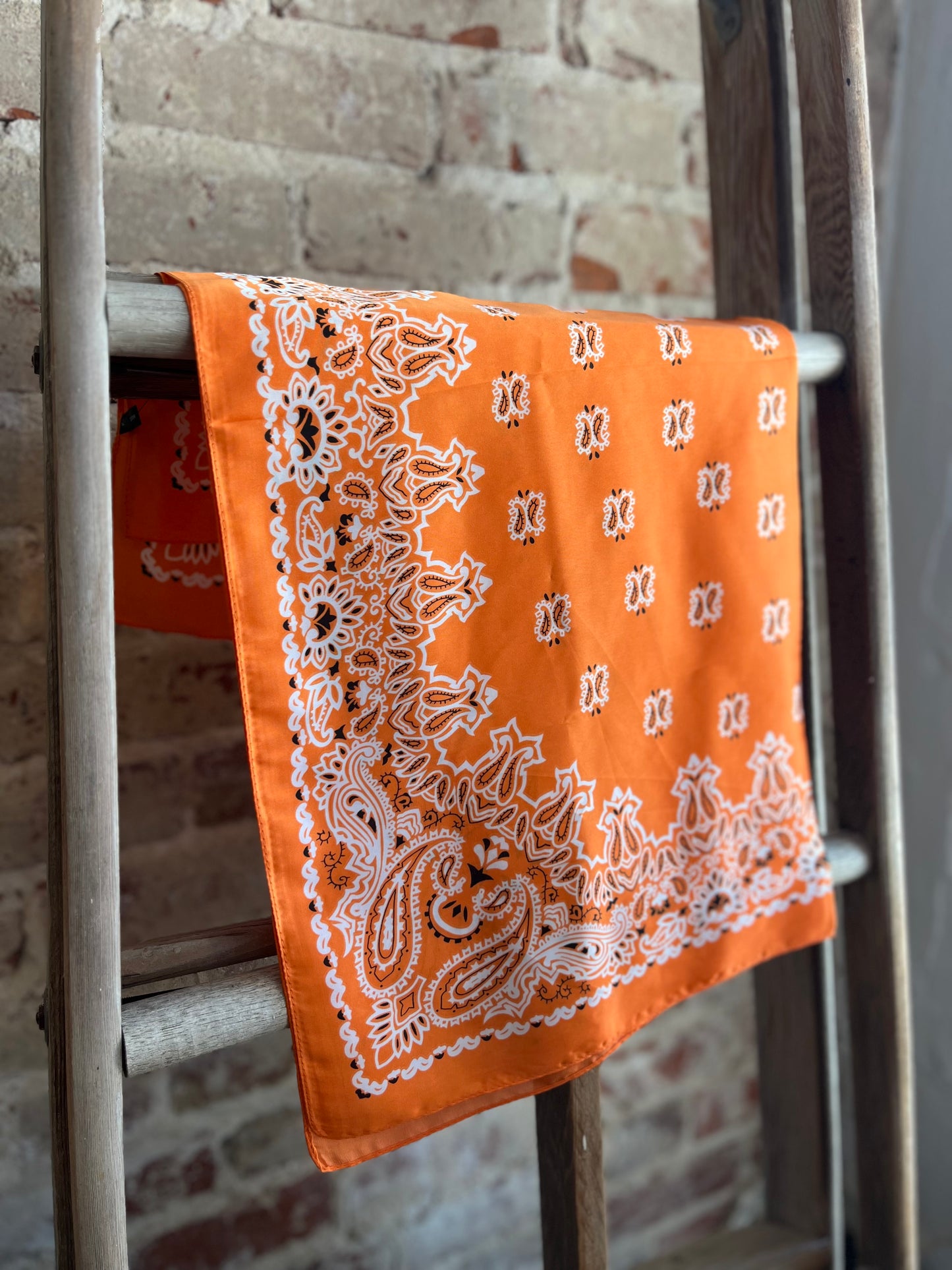 Orange Bandana Scarf