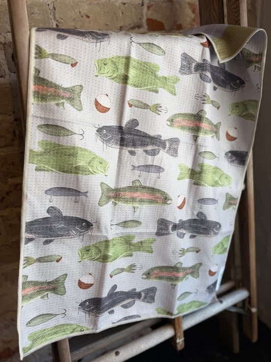 Reel Fun Fish Hand Towel