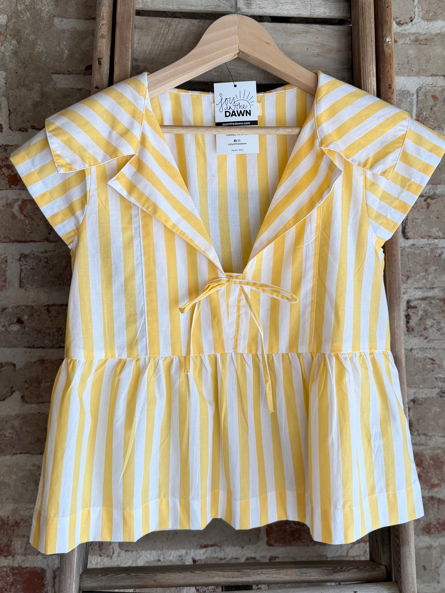 Sunshine Striped Peplum Top