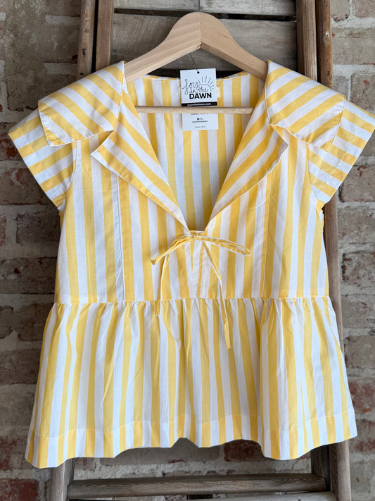 Sunshine Striped Peplum Top