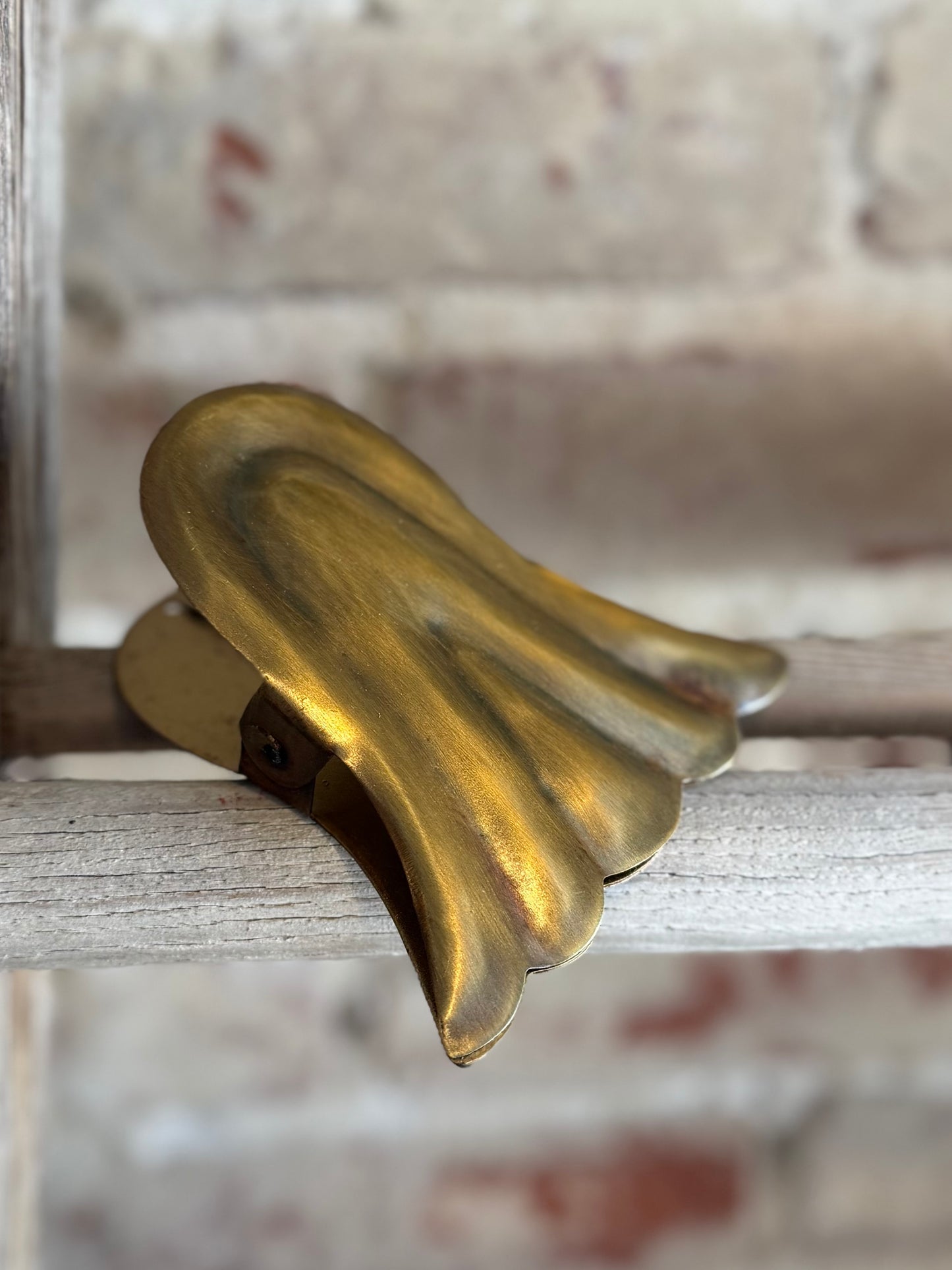Large Brass Metal Note Clip