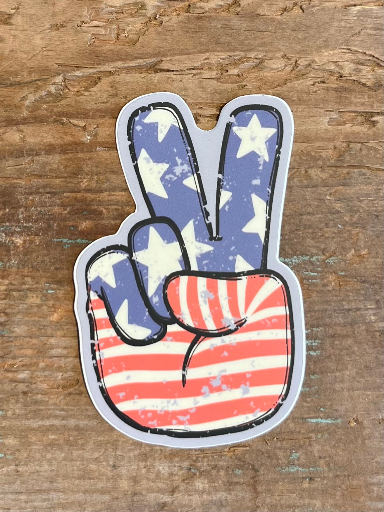 USA Peace Sign Sticker